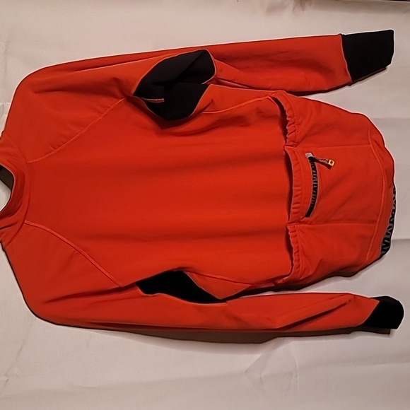 Mavic Cycling Orange & Black Thermal Men's Zip Up Road Biking Insulating Jacket - Picture 4 of 4